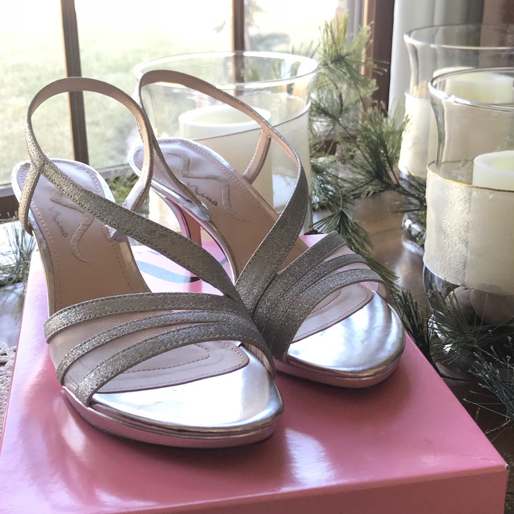 Silver straps special occasion sandal